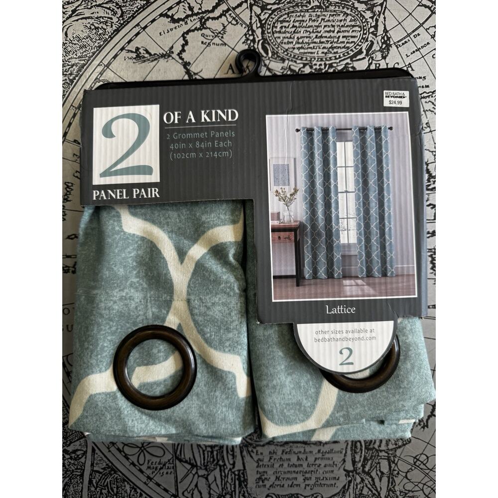 Bed bath And beyond Curtains 84x40” - 2 panels, New In Package